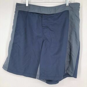 XT46 Mens Shorts MMA Cross Fit Training Boxing Active Wear Blue Gray Size XL